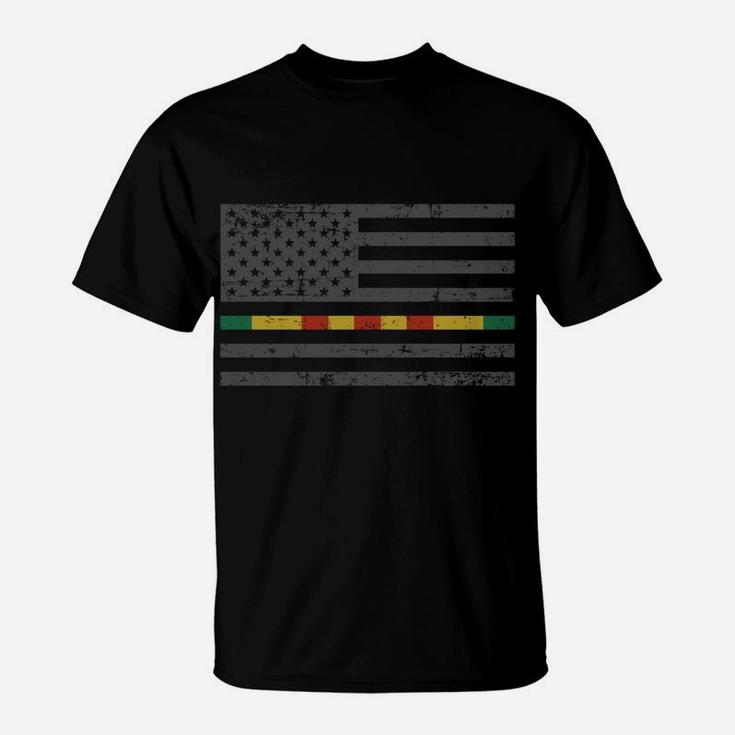 American Flag With Vietnam Ribbon Stripe For Vietnam Veteran Sweatshirt T-Shirt