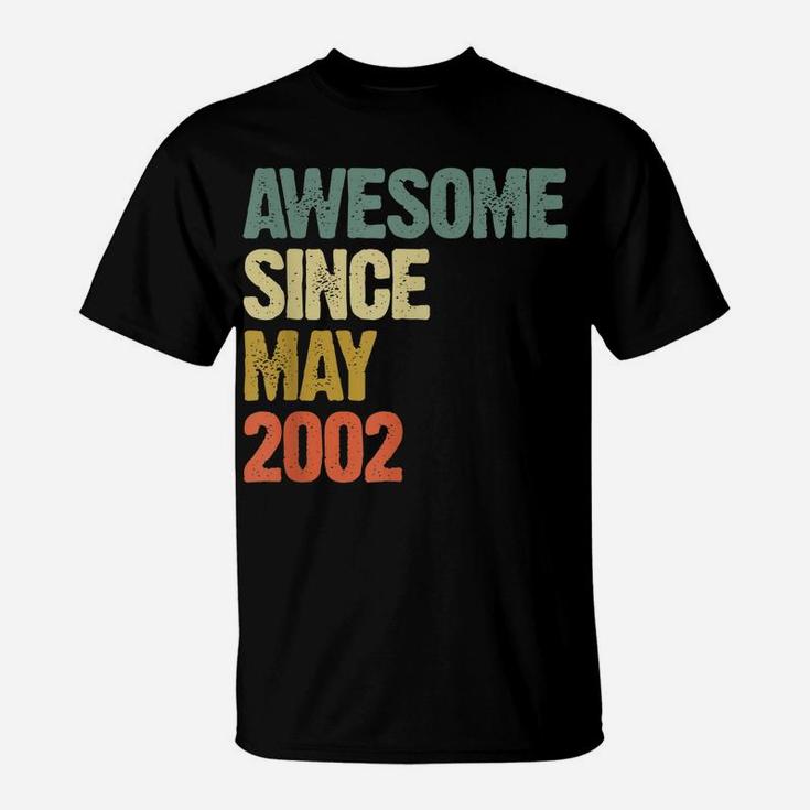 Awesome Since May 2002 17 Years Old 17Th Birthday Gift T-Shirt