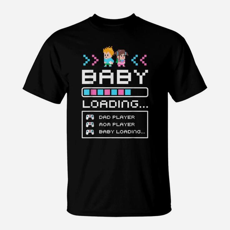 Baby Loading Gamer Shirt Cute Mom Dad Pregnancy Announcement T-Shirt