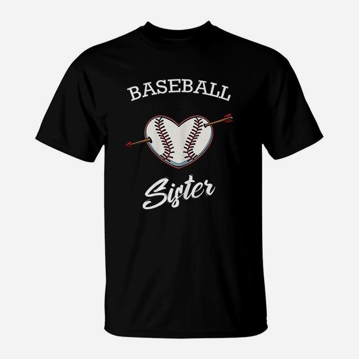 Baseball Sister Softball Lover Proud Supporter Coach Player T-Shirt