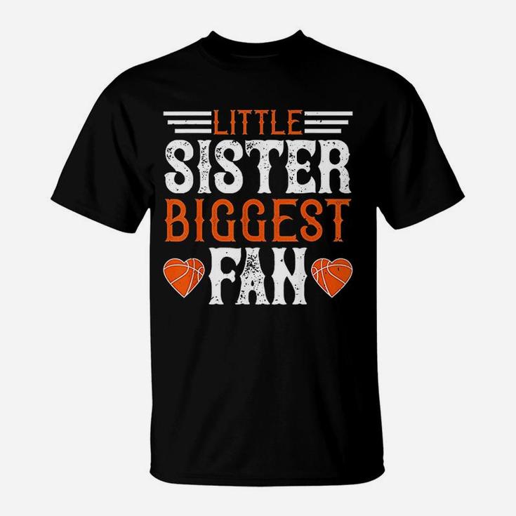 Basketball Lover Little Sister Biggest Fan T-Shirt