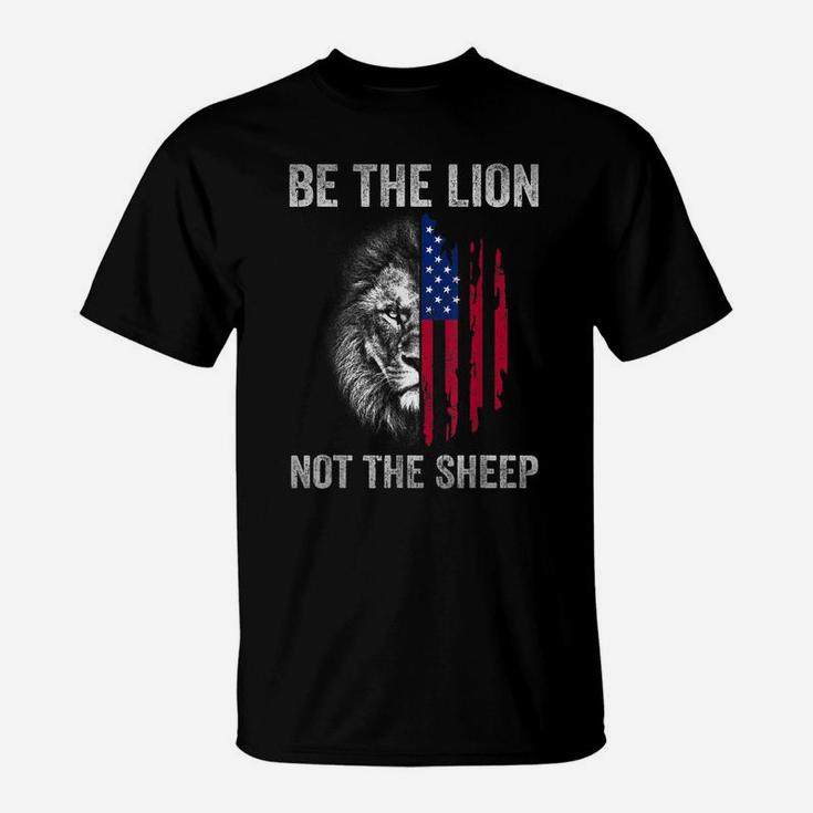 Be The Lion Not The Sheep American Patriotic Kid Men Veteran T-Shirt