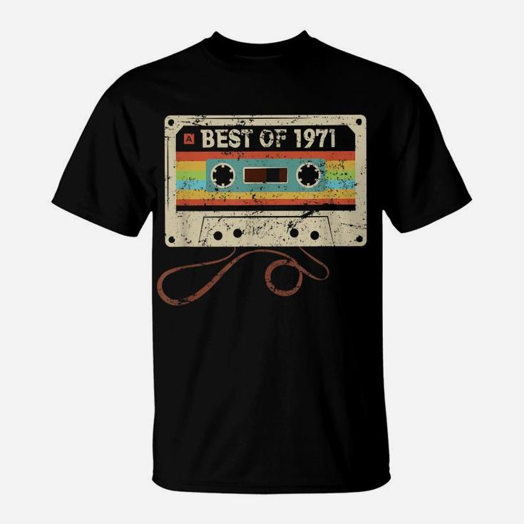 Best Of 1971 Funny Vintage 49Th Birthday Gift For Men Women T-Shirt