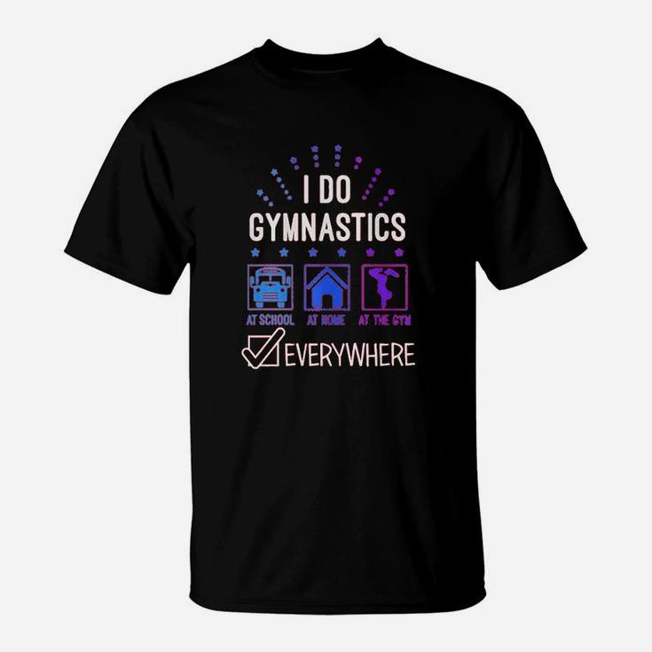 Big Girls I Do Gymnastics Everywhere Fitted T-Shirt