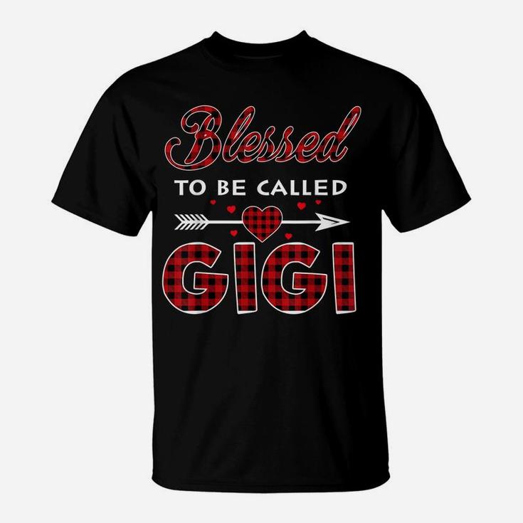 Blessed To Be Called Gigi-Buffalo Plaid Grandma Christmas T-Shirt