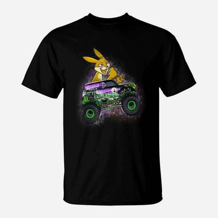 Bunny Easter Day Monster Truck Love Rabbit Egg Gift Kids T-Shirt