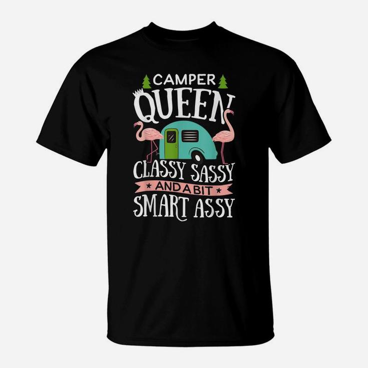 Camper Queen Classy Sassy Smart Assy T Shirt Camping RV Gift T-Shirt