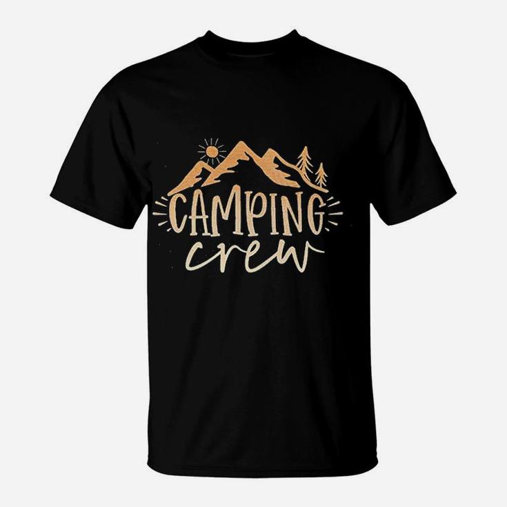 Camping Crew Mountain Graphic Mountain Hiking T-Shirt