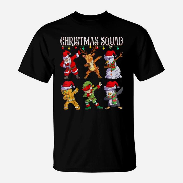 Christmas Dab Santa Friends Matching Family Christmas Squad T-Shirt
