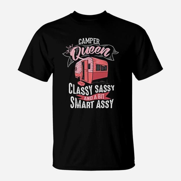 Cool Camper Queen Classy Sassy Smart Assy Funny Camping Gift T-Shirt