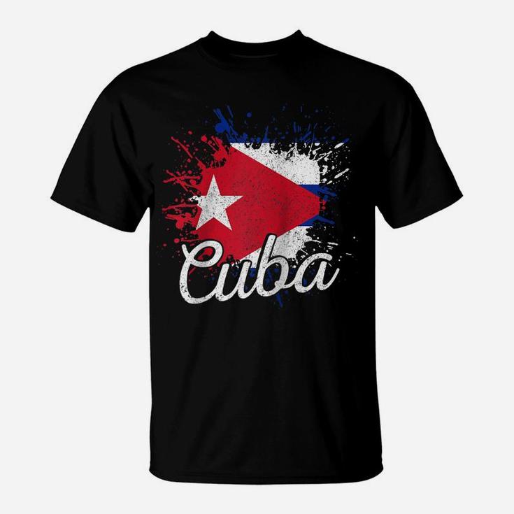 Cuba Patriotic Cuban Pride Flag Patriotic Cuba Raglan Baseball Tee T-Shirt