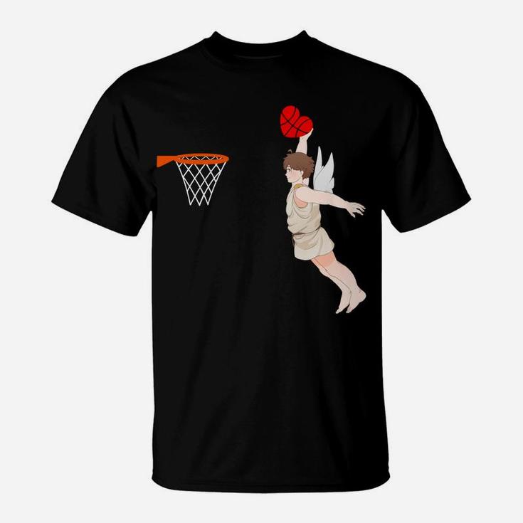Cupid Dunk Cute Valentines Day For Basketball Lovers T-Shirt