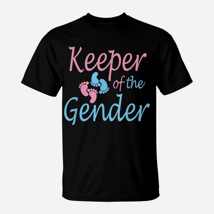 Cute Keeper Of Gender Shirt - Baby Reveal Party Gift Idea T-Shirt