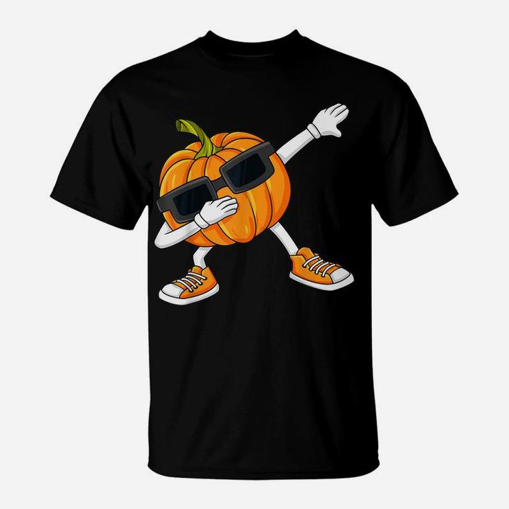 Dabbing Pumpkin Thanksgiving Day Boys Girls Kids Gift T-Shirt