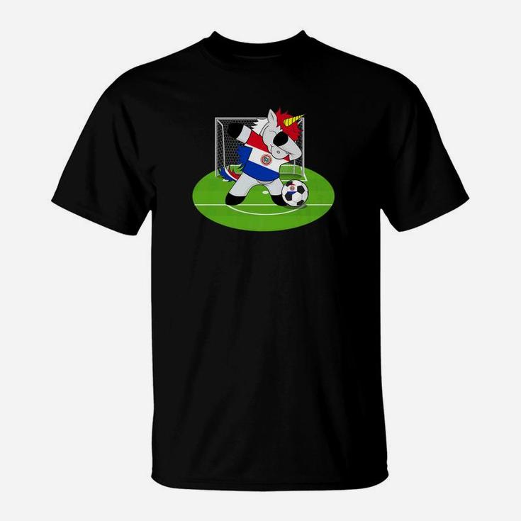 Dabbing Soccer Unicorn Paraguay Paraguayans Football T-Shirt