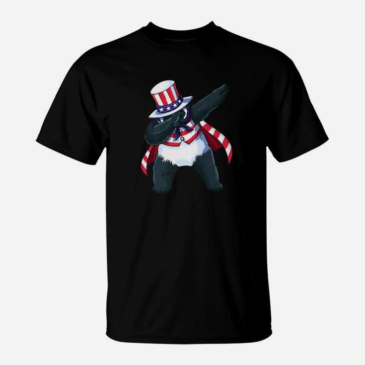 Dabbing Uncle Sam Panda Shirt Dab Dance 4th Of July T-Shirt