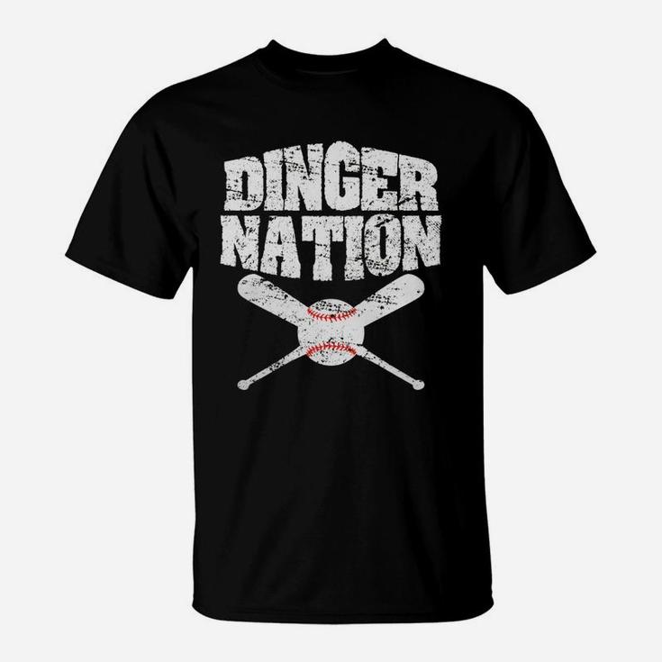 Dinger Nation Baseball T Shirt Black Youth B073w43g1z 1 T-Shirt