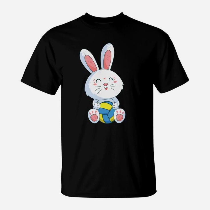Easter Bunny Volleyball Ball Easter Day For Kids T-Shirt