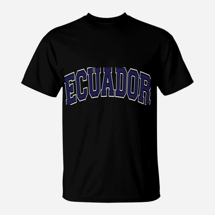Ecuador Varsity Style Navy Blue Text T-Shirt