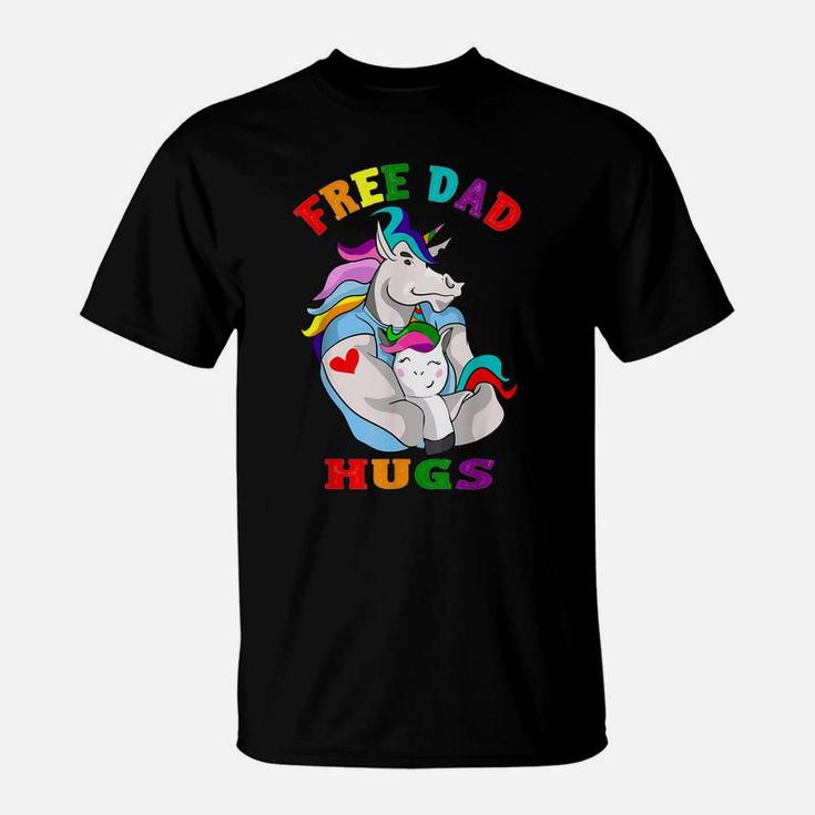 Free Dad Hugs Lgbt Gay Pride T-Shirt