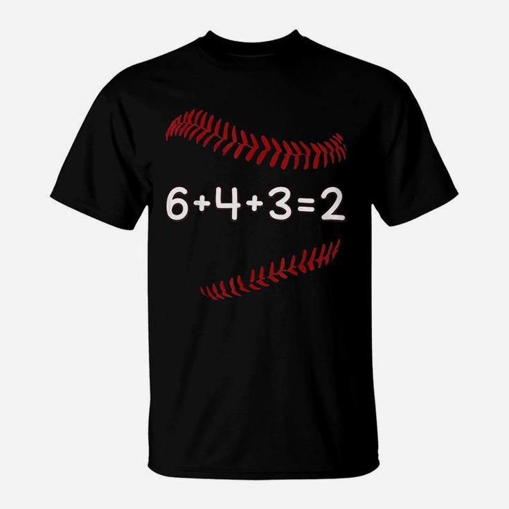 Funny Baseball Gift 643 2 Baseball Double Play T-Shirt