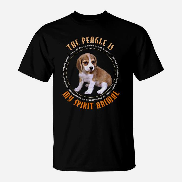 Funny Cute "Peagle Is My Spirit Animal" Picture Quote Tshirt T-Shirt