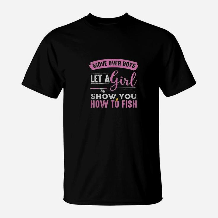 Funny Womens Fishing Shirt Fishing Lover Girls Tshirt Gifts Black Youth T-Shirt