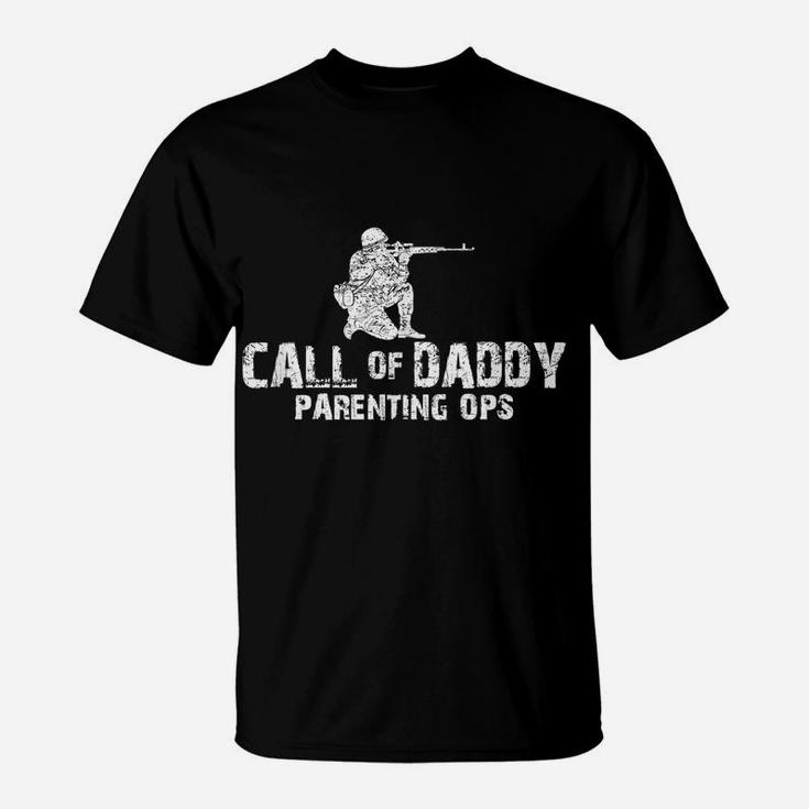 Gamer Dad Call Of Daddy Parenting Ops Funny Father's Day T-Shirt