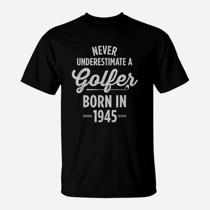 Gift For 76 Year Old Golfer Golfing 1945 76th Birthday T-Shirt