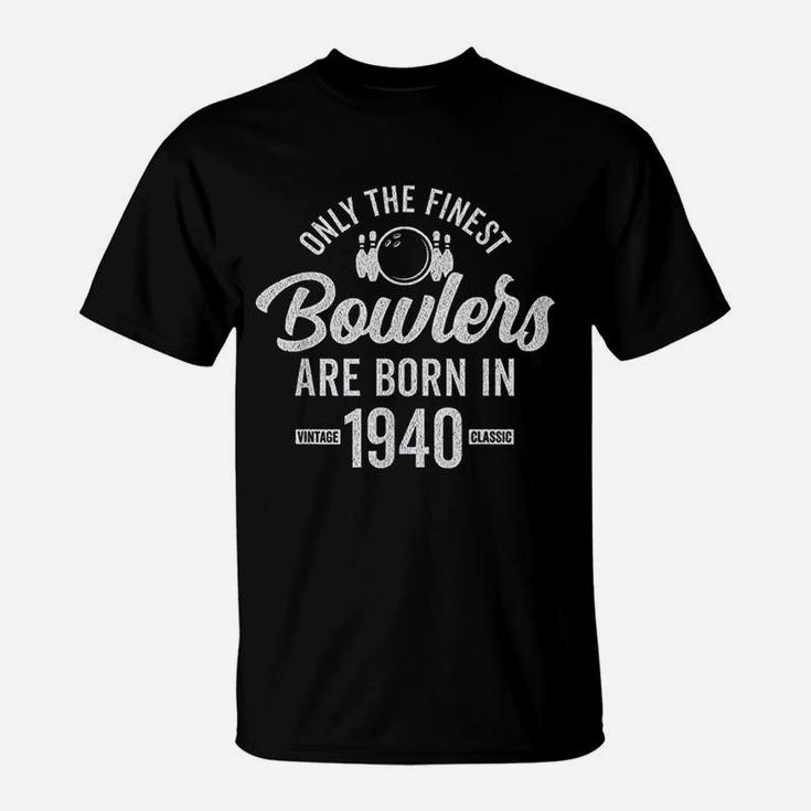 Gift For 81 Year Old Bowler Bowling 1940 81st Birthday T-Shirt