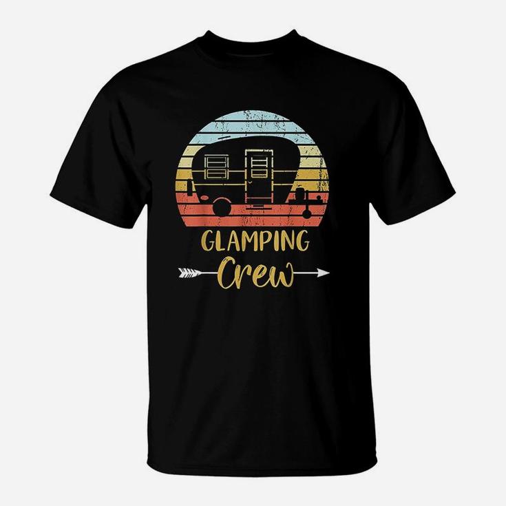 Glamping Crew Funny Matching Family Girls Camping Trip T-Shirt