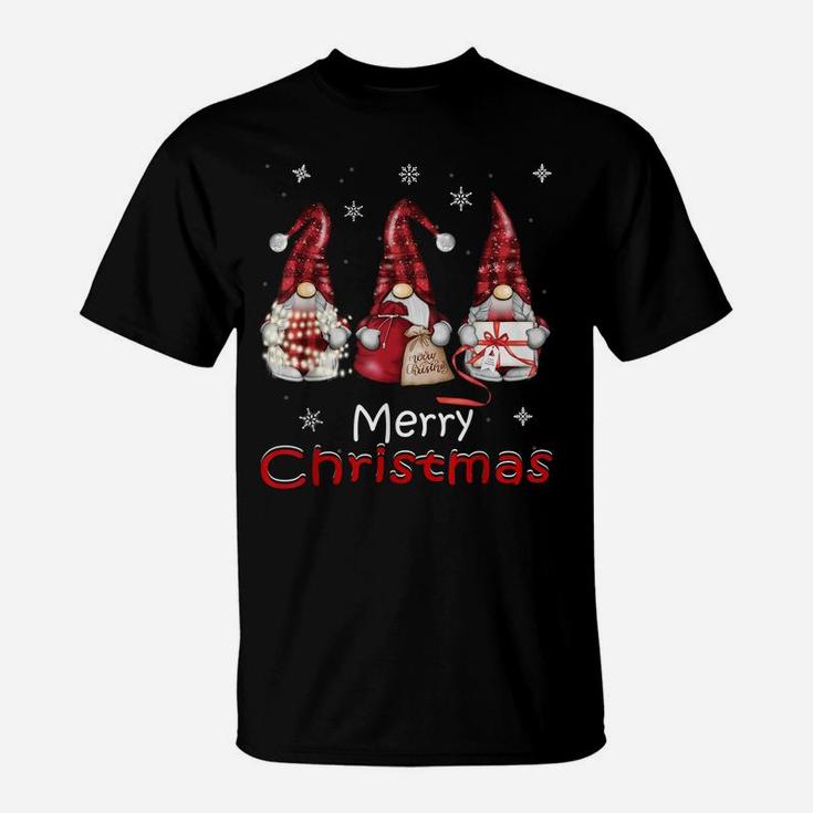 Gnome Family Christmas Shirts For Women Men - Buffalo Plaid T-Shirt