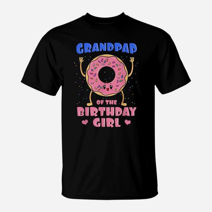Grandpap Of The Birthday Girl Donut Bday Party Grandfather T-Shirt