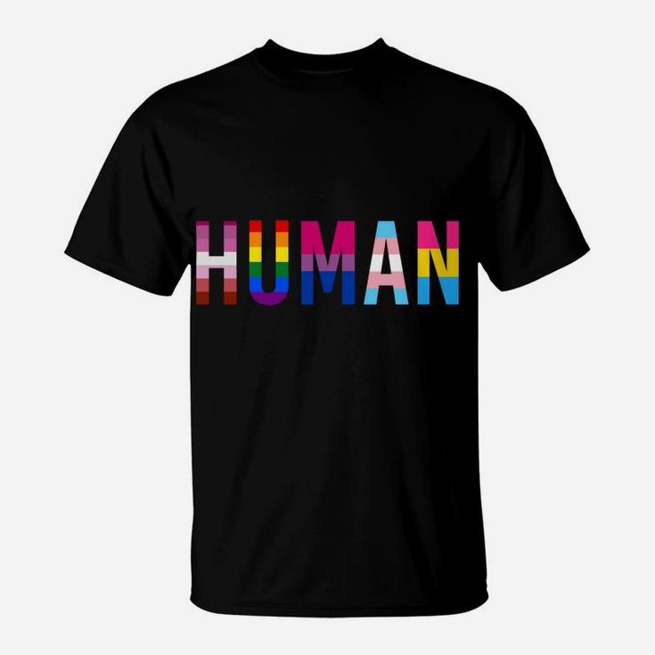 Human Lgbt Flag Gay Pride Month Transgender Rainbow Lesbian Sweatshirt T-Shirt