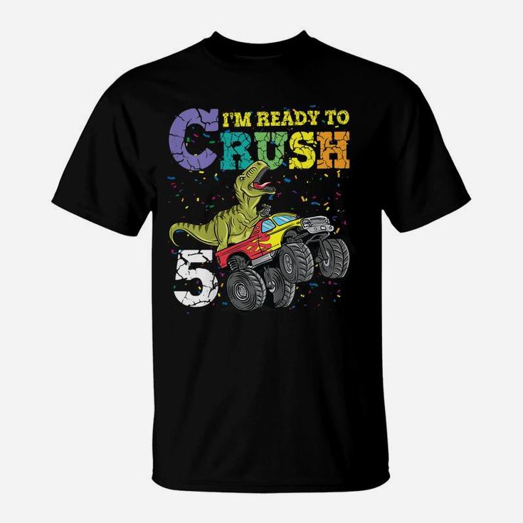 Kids 5 Years Old 5Th Birthday Dinosaur Trex Shirt Boy Girl Gifts T-Shirt