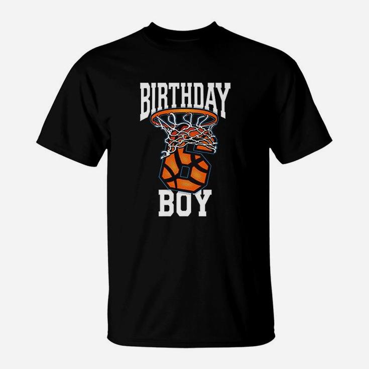 Kids 6th Birthday Basketball For Boy 6 Years Old T-Shirt