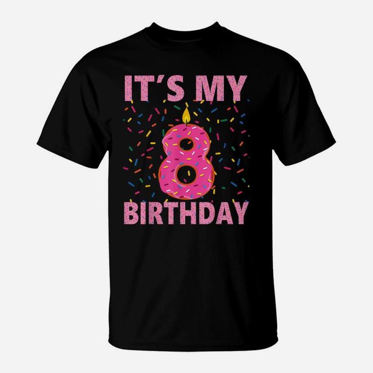 Kids Sweet Donut It's My 8Th Birthday Shirt 8 Yrs Old Gift T-Shirt