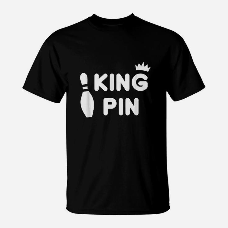 King Pin Bowling Funny Cute Couples Bowler League Gift T-Shirt