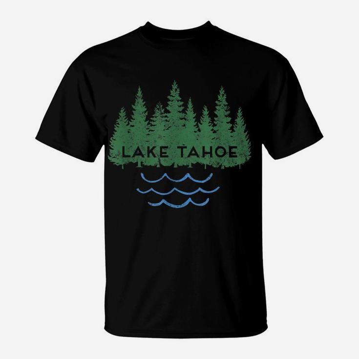 Lake Tahoe California Nevada Outdoor Lake Trees T-Shirt