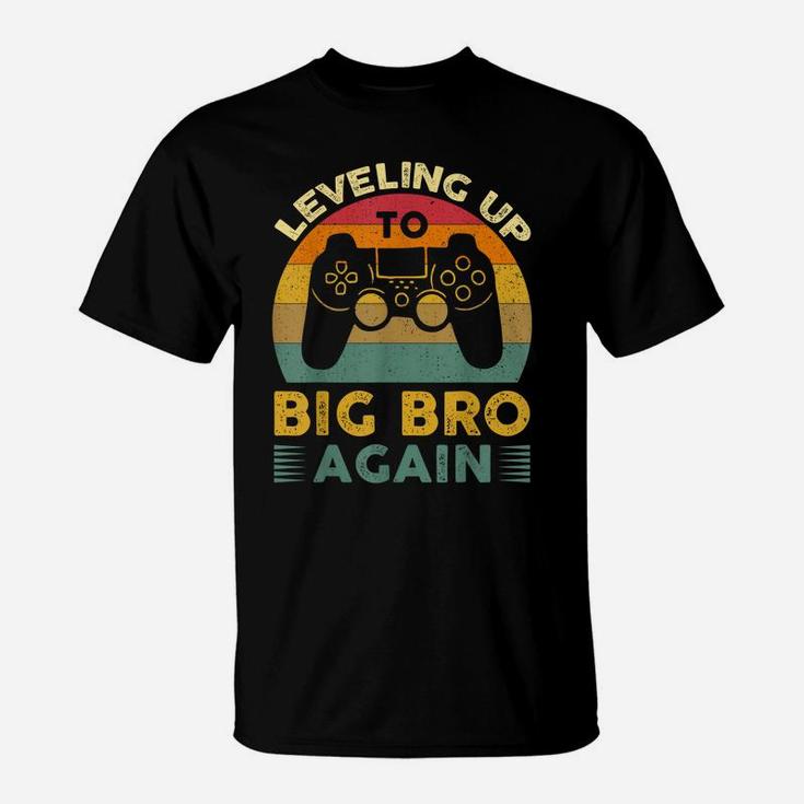 Leveling Up To Big Bro Again Vintage Gift Big Brother Again T-Shirt