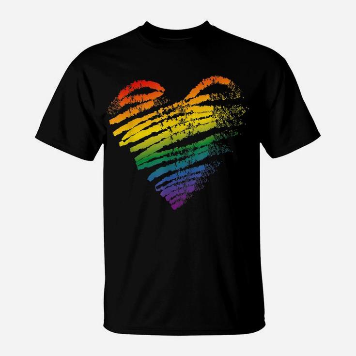 Lgbt Gay Pride Heart Flag Pride Month Gift T-Shirt