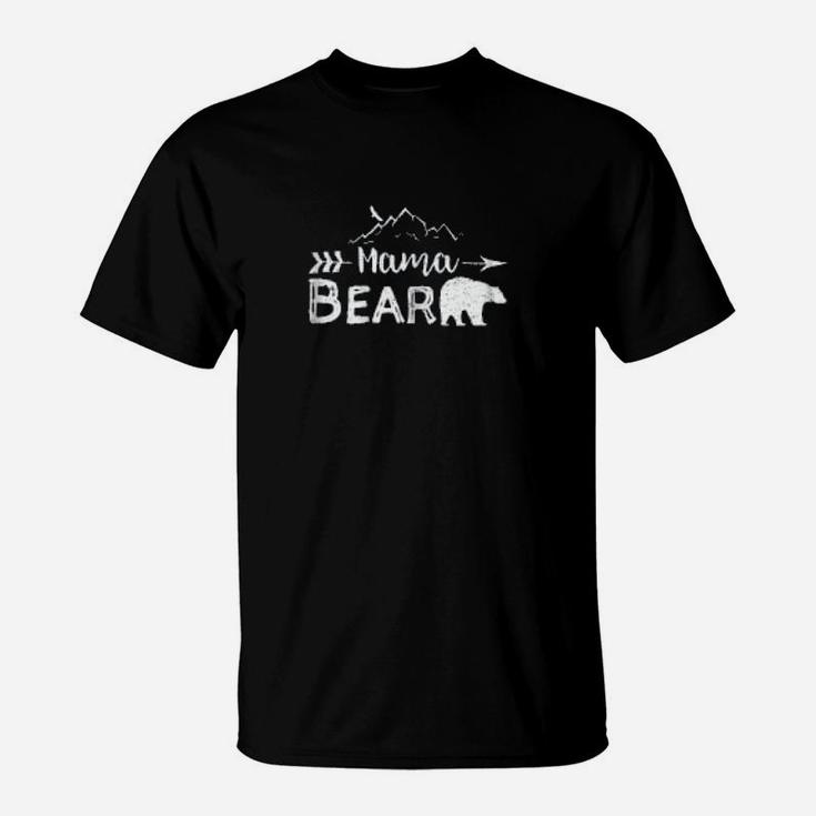 Mama Bear Matching Family Mama Papa Bear Camping T-Shirt