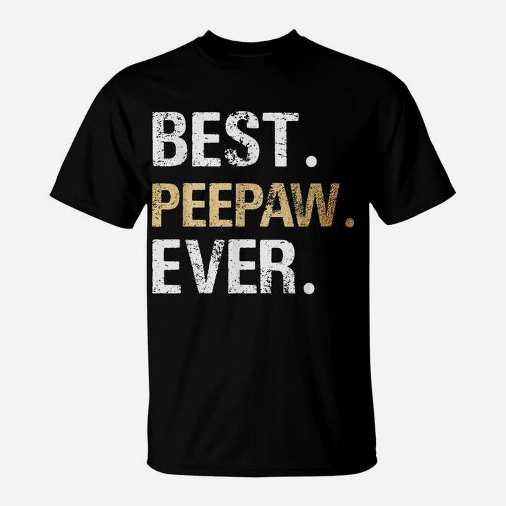 Mens Best Peepaw Graphic Peepaw Gift From Granddaughter Grandson T-Shirt