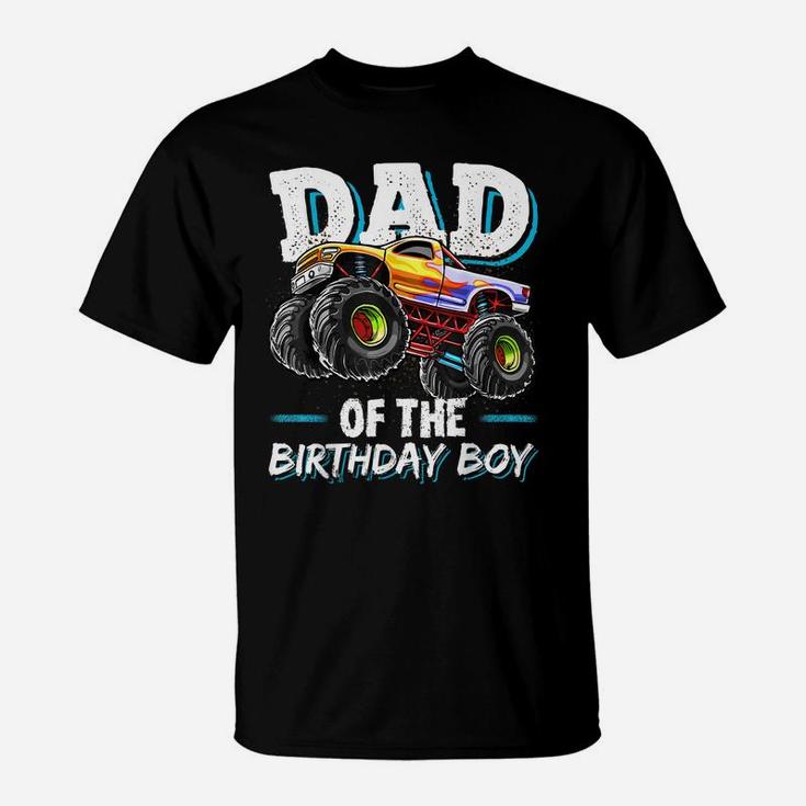 Mens Dad Of The Birthday Boy Monster Truck Birthday Novelty Gift T-Shirt