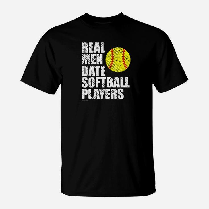 Mens Funny Softball Cool Gift For Husband Boyfriend T-Shirt