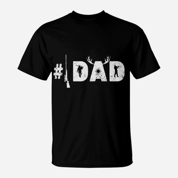 Mens Number One Best Hunting Dad Deer Hunter Father's Day Gift T-Shirt