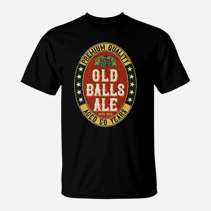 Mens Over The Hill 50 Old Balls Club For Beer Lover T-Shirt