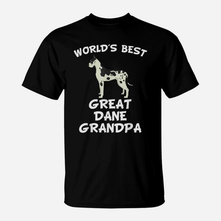 Mens World's Best Great Dane Grandpa Shirt T-Shirt