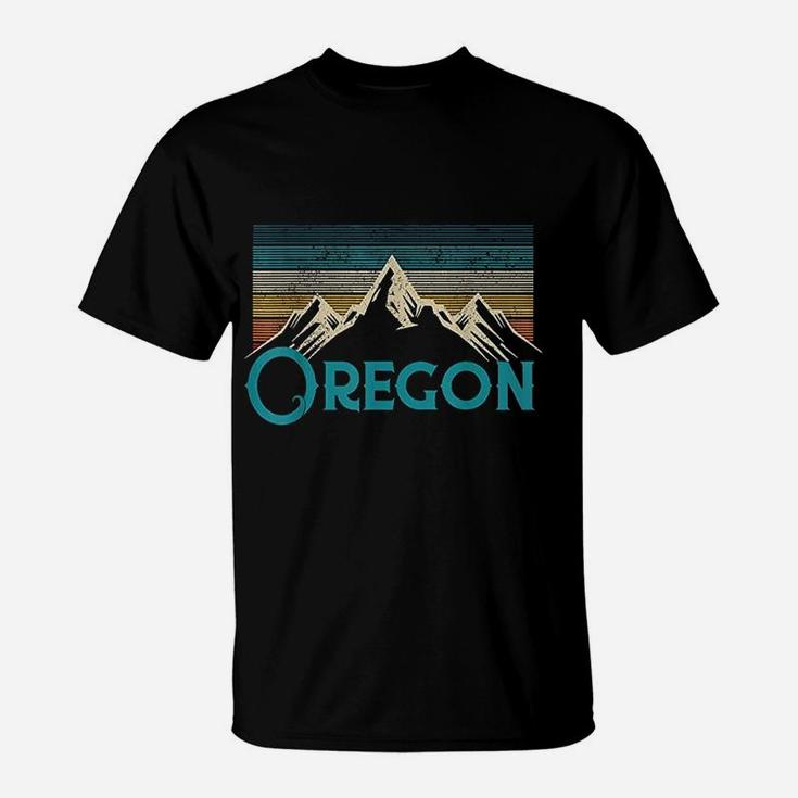 Oregon Vintage Mountains Retro Hiking T-Shirt