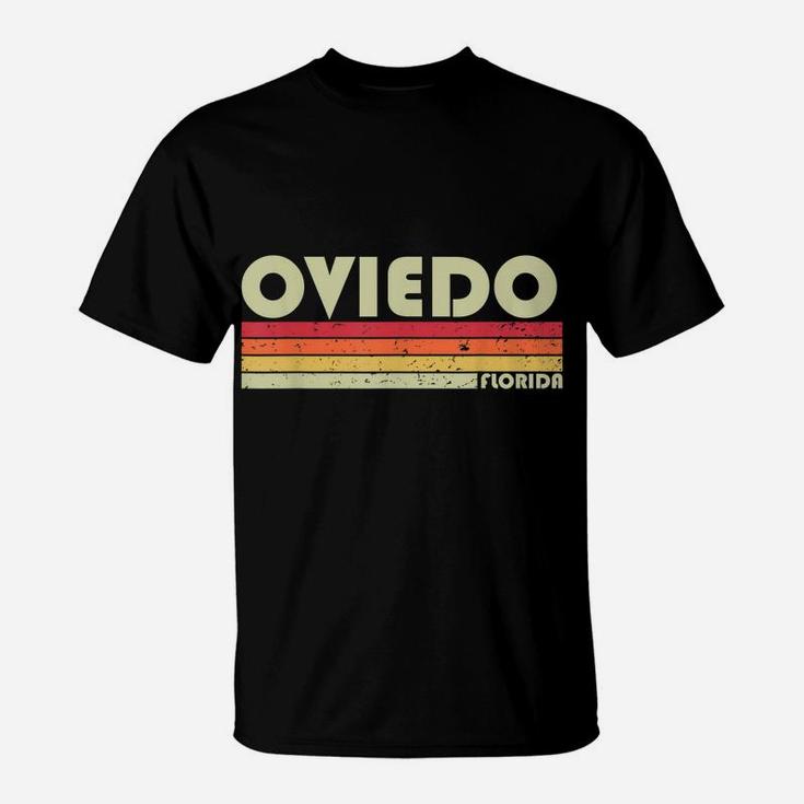 Oviedo Fl Florida Funny City Home Roots Gift Retro 70S 80S T-Shirt